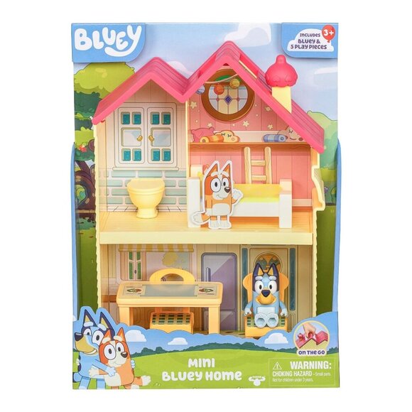 Bluey Mini Home Playset, Includes Bluey Figure W/ 5 Play Pieces Toddler Toy NWT - Picture 3 of 5